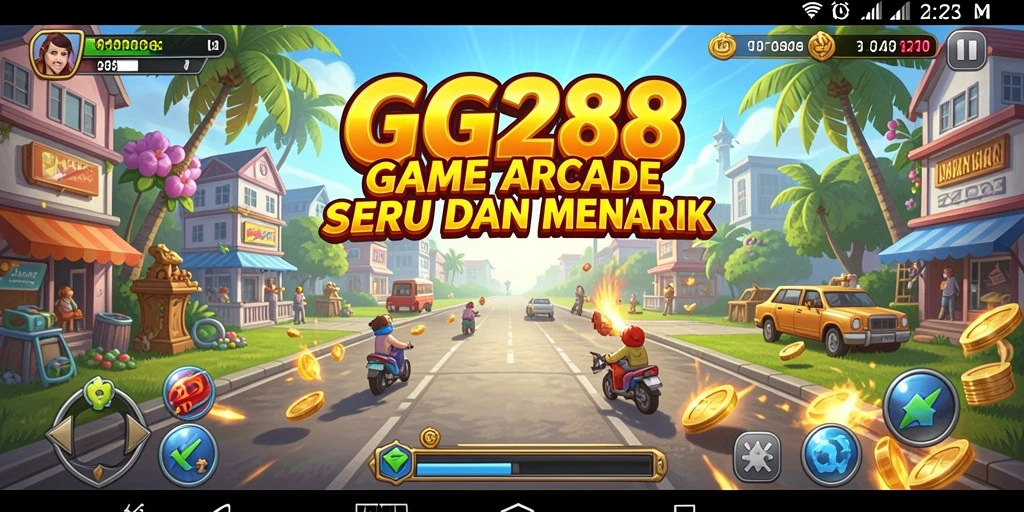Screenshot GG288 menampilkan aksi gameplay arcade yang menegangkan.