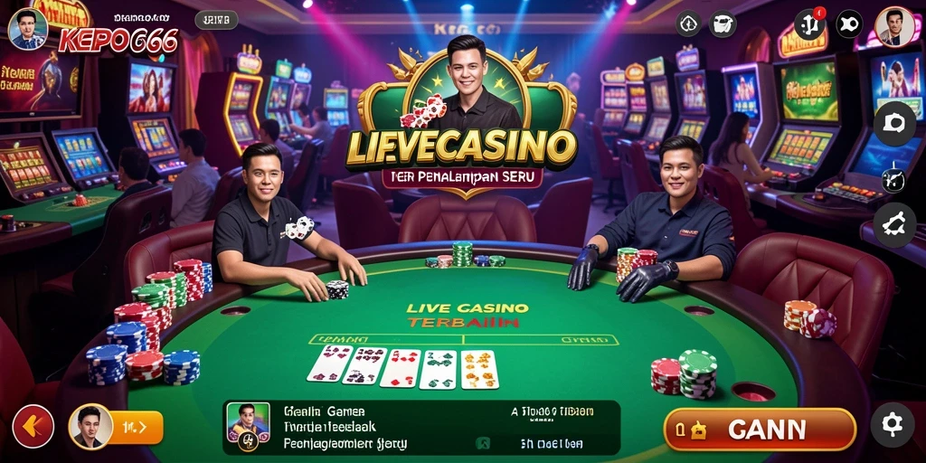Tampilan grafik menawan dari gameplay Live Casino KEPO66.