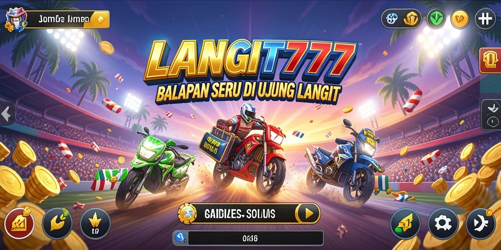 Tampilan gameplay LANGIT777 dengan balapan yang seru dan menegangkan.