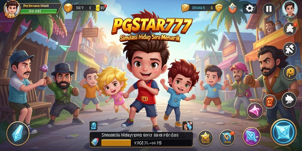 Tangkapan layar dari gameplay PGSTAR777 yang menunjukkan interaksi sosial.