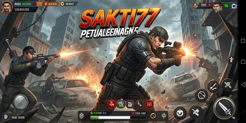 Screenshot menunjukkan pertarungan aksi yang seru dan karakter yang beragam.